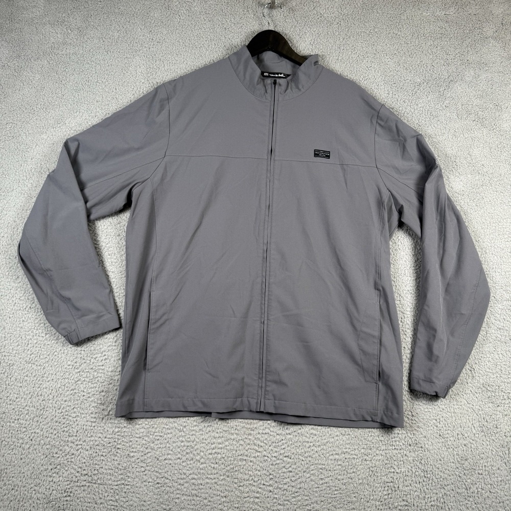 Travis Mathew Crystal Cove 2.0 Golf Jacket Mens XXL Grey Full Zip Light LOGO